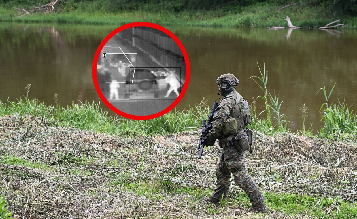 Akcja na granicy z Białorusią. Rzucano kamieniami. Poszukiwania sześciu migrantów