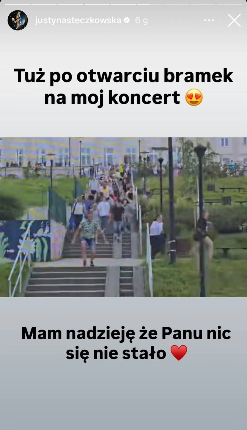Dantejskie sceny przed koncertem Justyny Steczkowskiej
