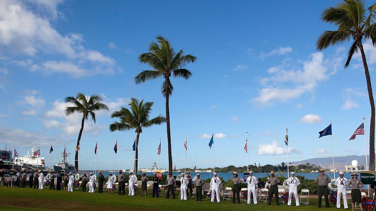 Obchody rocznicy ataku na Pearl Harbor - zdjęcie archiwalne