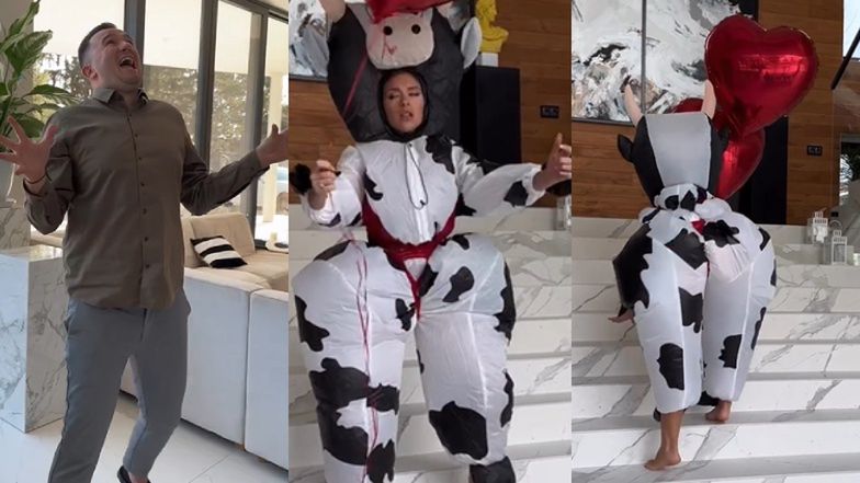 Klaudia Halejcio przebrana za SEKSOWNĄ KROWĘ kusi ukochanego na walentynkowym nagraniu: "Cały czas dbam o ogień w naszym związku" (WIDEO)