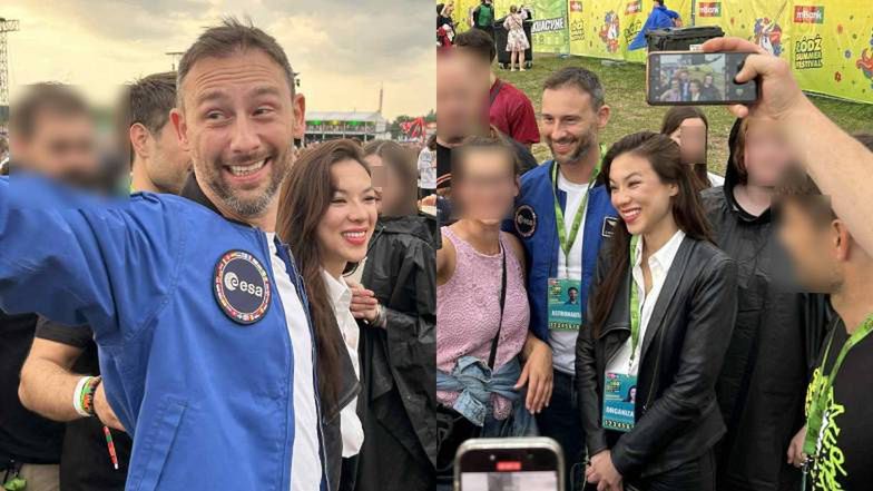 Sławosz Uznański-Wiśniewski i jego żona chętni pozowali do zdjęć