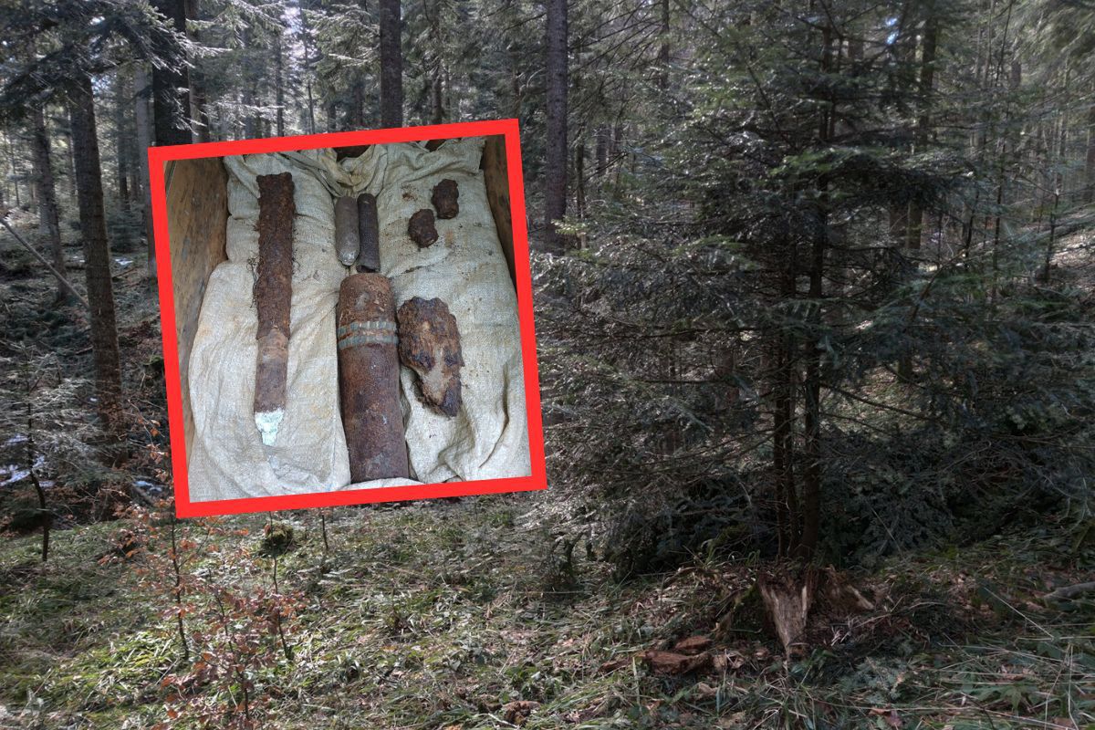 Niebezpieczne odkrycie w lesie. Leżało tam od II wojny światowej