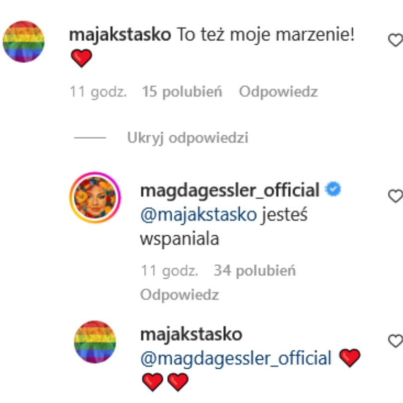 Magda Gessler wydyma usta na nowym zdjęciu i komplementuje Maję Staśko. Słodko?
