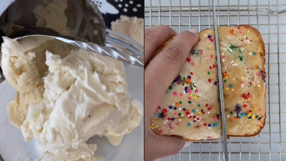 Chlebek upieczony z lodów.