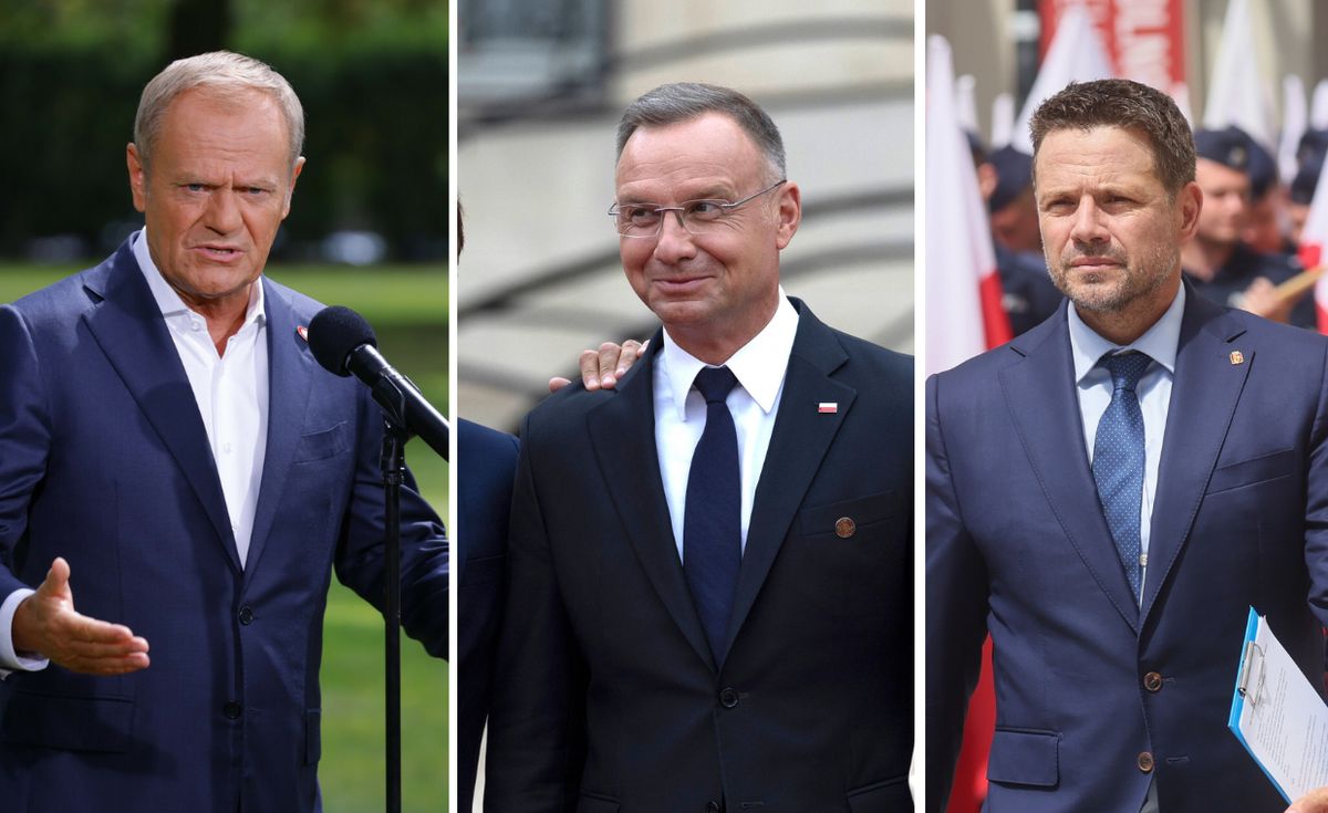 Donald Tusk, Andrzej Duda, Rafał Trzaskowski