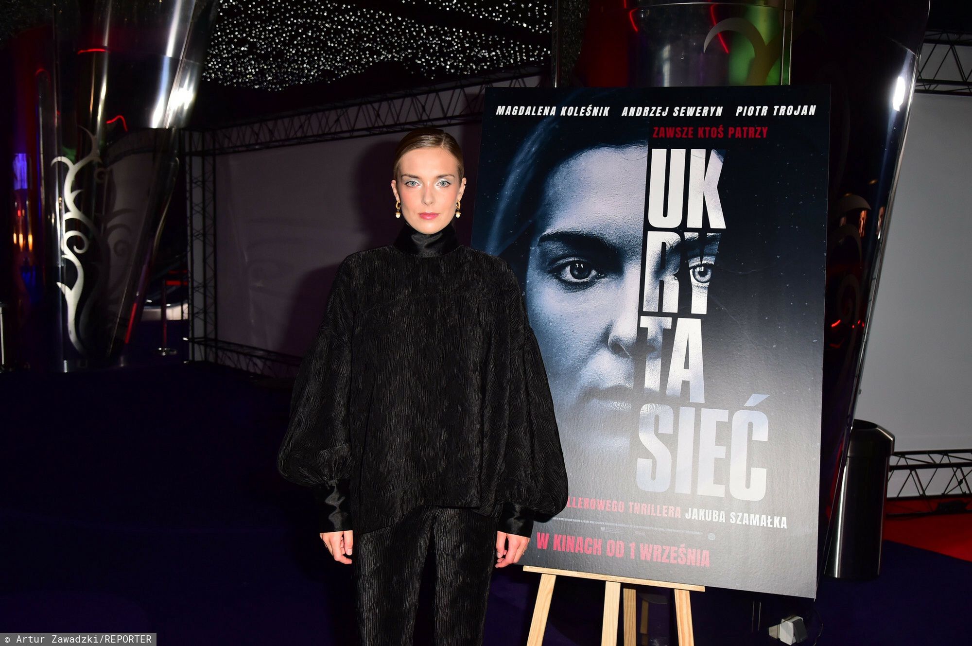 Magdalena Koleśnik na premierze filmu "Ukryta sieć"