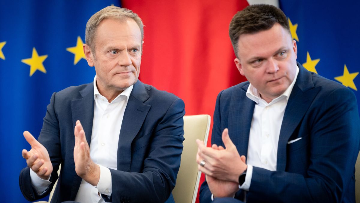 Premier Donald Tusk i marszałek Sejmu Szymon Hołownia