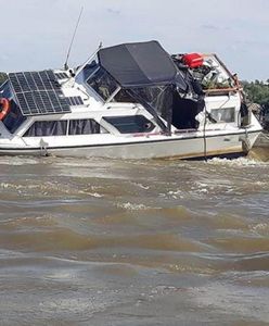 Łodzi groziło przewrócenie. Szybka akcja policji na Wiśle