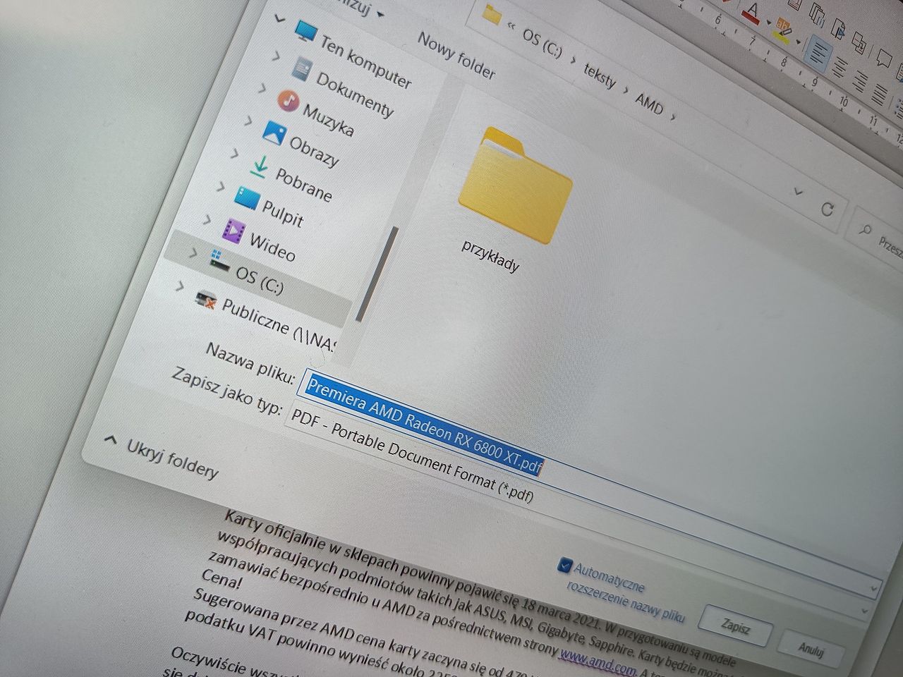 LibreOffice Writer: jak zapisać dokument w formacie PDF?