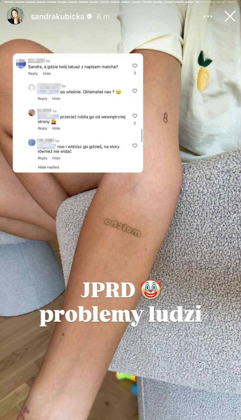 Sandra Kubicka odpowiedziała na zarzuty o usunięcie tatuażu
