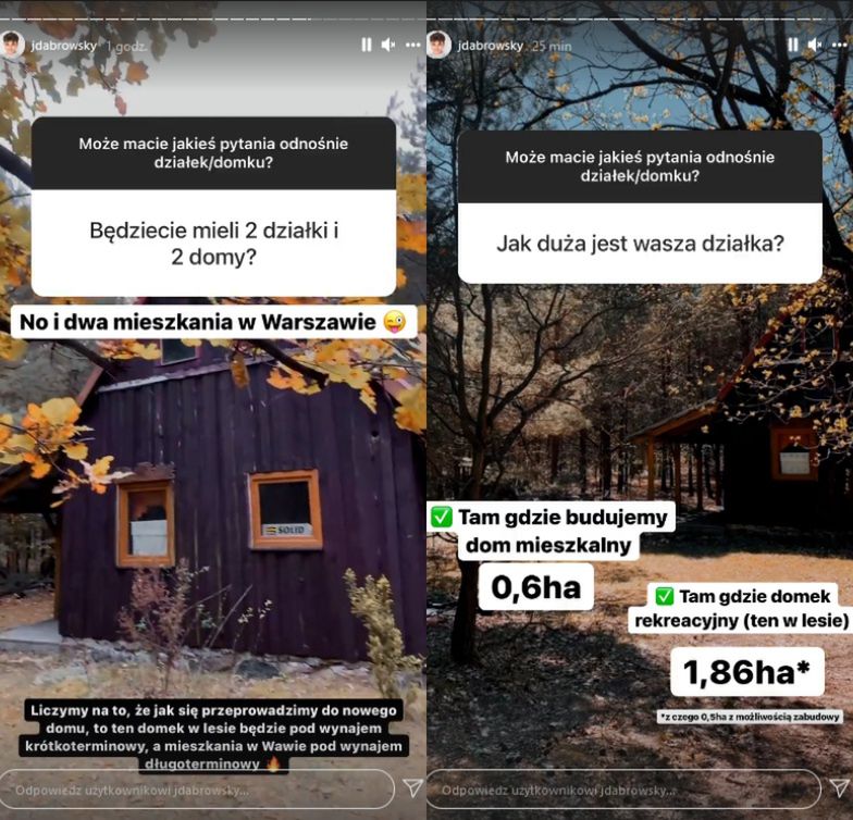 Jan Dąbrowski ujawnia, jakimi on i Sylwia Przybysz dysponują nieruchomościami