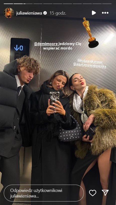 Julia Wieniawa kibicowała Demi Moore