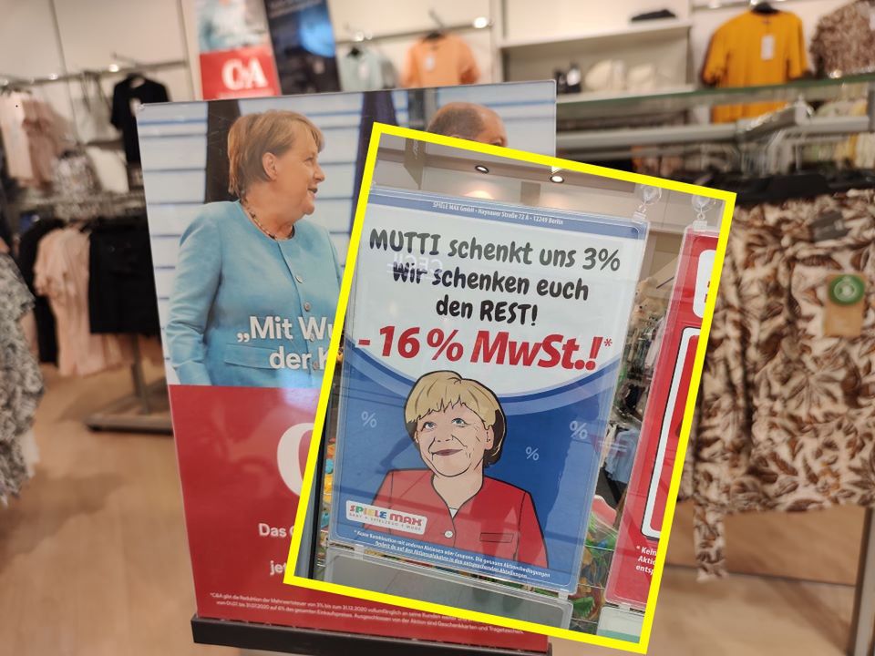 Angela Merkel twarzą wyprzedaży w Niemczech. Sklepy wykorzystują obniżkę VAT