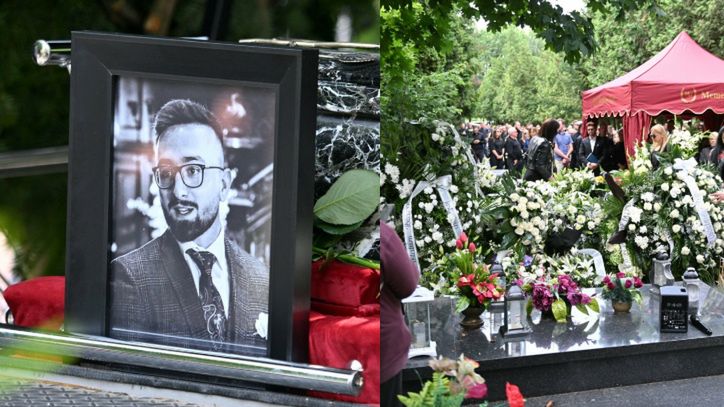 Grób syna Sylwii Peretti przykrył stos wieńców