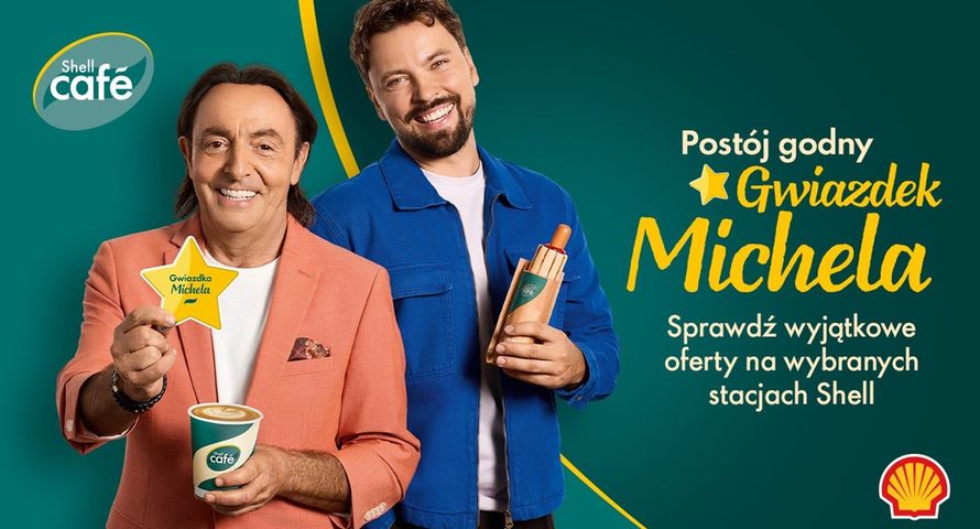 Michel Moran i Damian Tkaczuk w kampanii Shell Café