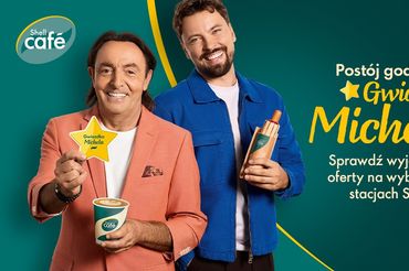 Michel Moran i Damian Tkaczuk w kampanii Shell Café