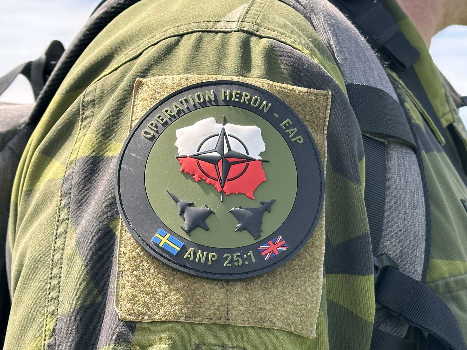 Emblemat szwedzkiej misji w ramach NATO Air Policing w Malborku
