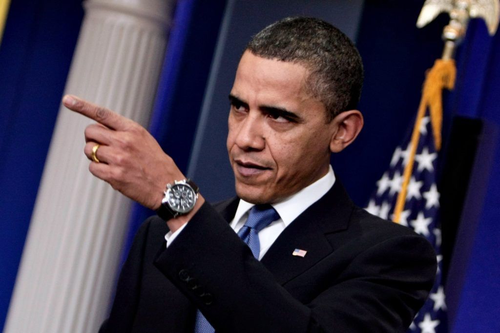 Barack Obama z zegarkiem Jorg Gray