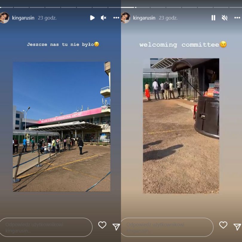 Kinga Rusin relacjonuje lot nad Nilem w Ugandzie