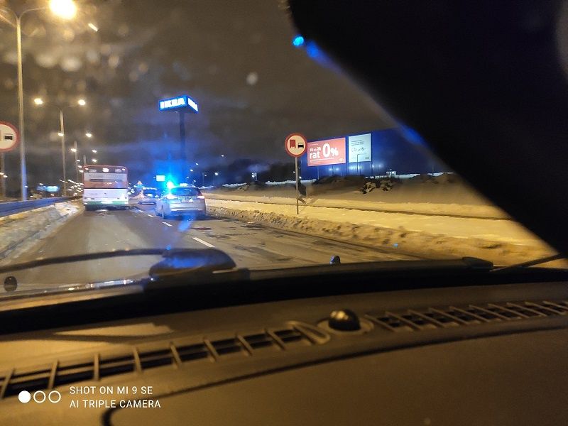 Zderzenie aut na al. Spółdzielczości Pracy w Lublinie | fot. czytelnik Marcin