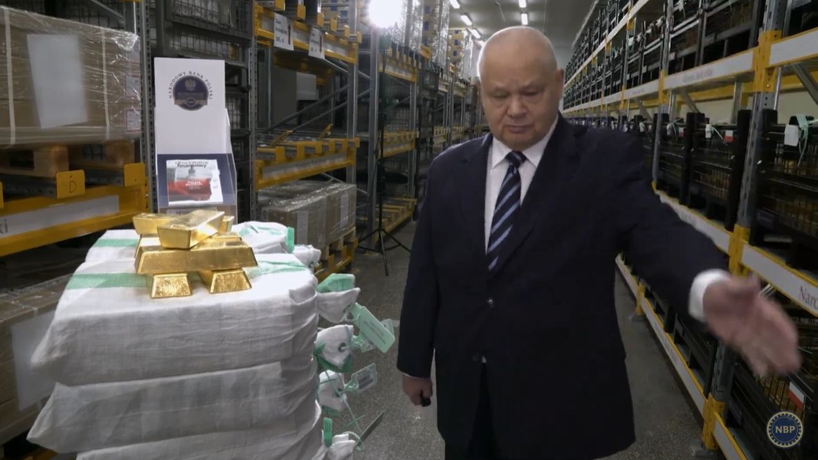 Prof. Adam Glapiński prezentuje rezerwy polskiego złota