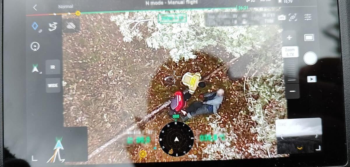 Dron widzi poszukiwanego