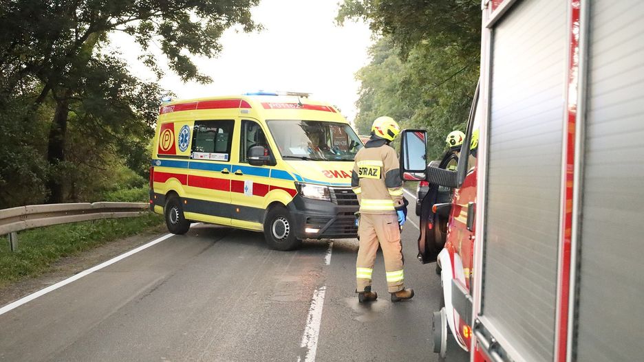 W miejscu wypadku w Płowcach na drodze krajowej 62 pracują służby. Policja zarządziła objazdy z kierunku Radziejowa i Włocławka. Zdjęcie ilustracyjne.