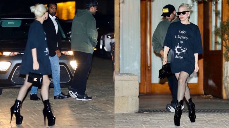 Lady Gaga w butach na bardzo wysokim obcasie