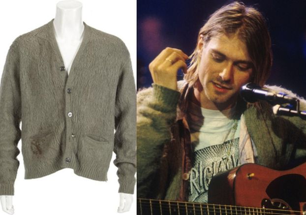 Sweter Cobaina z koncertu "MTV Unplugged" trafił na aukcję! Razem z jego włosami