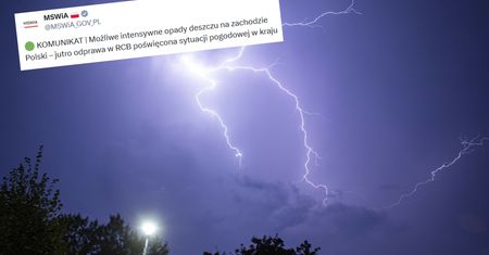 MSWiA zwołuje odprawę w RCB. Intensywny deszcz na zachodzie kraju