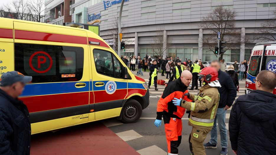 Wypadek na pl. Rodła w Szczecinie