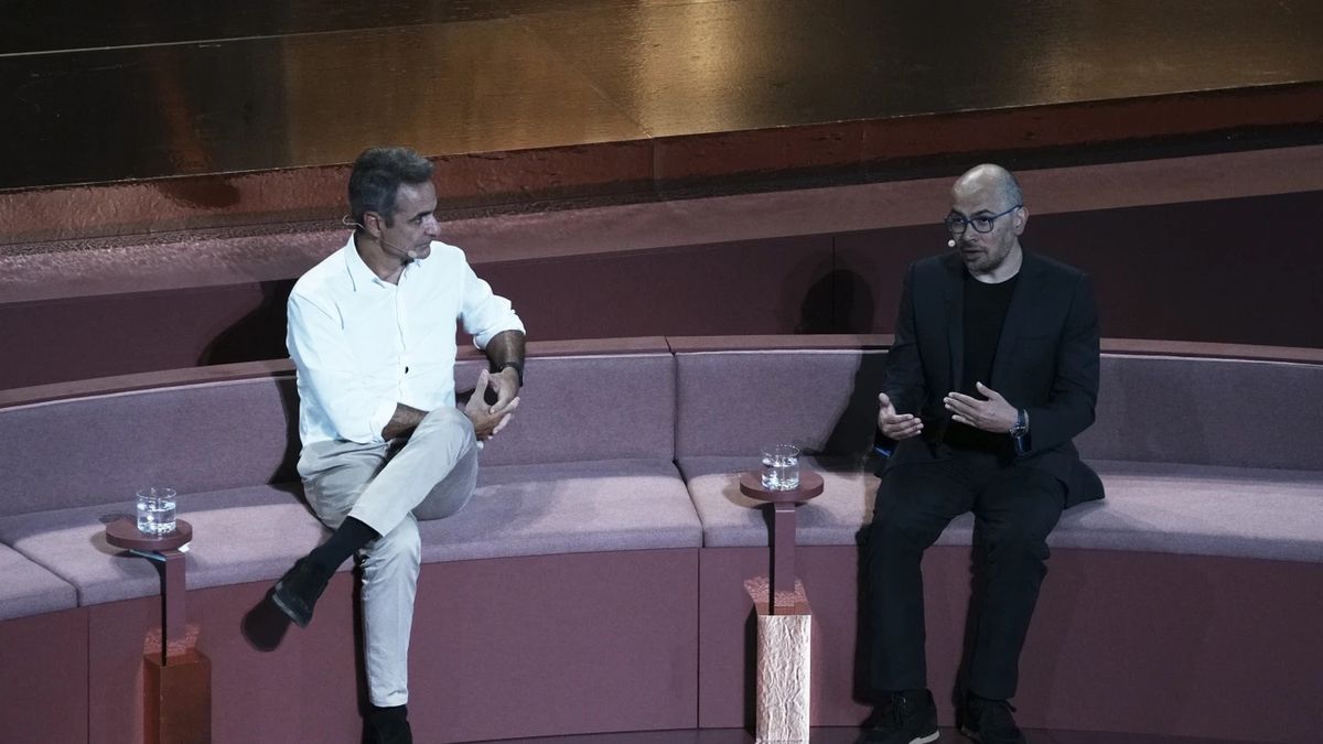 Kyriakos Mitsotakis i Demis Hassabis 