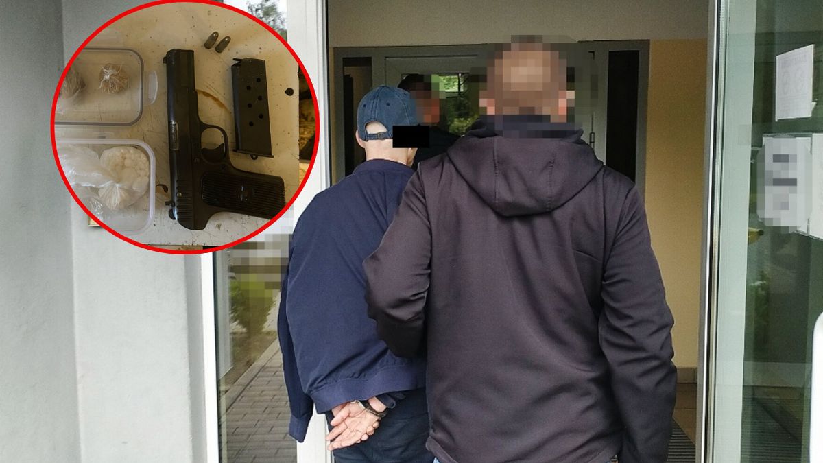 Poszukiwany 33-latek z bronią i narkotykami