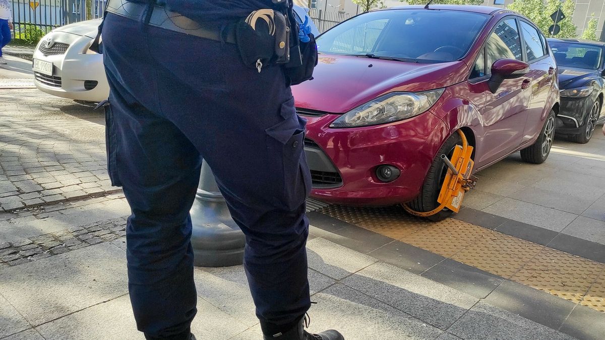 Łódź. Straż miejska zakłada klamry na koła