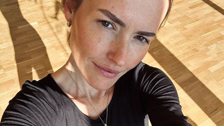 Olga Frycz na sali treningowej