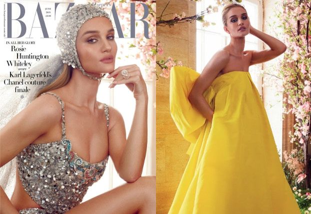 Rosie Huntington-Whiteley w wiosennej sesji dla "Harper's Bazaar"