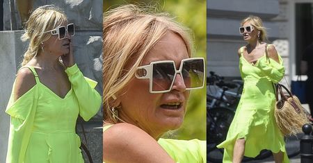 Neonowa Monika Olejnik hasa po stolicy w sukience z SIECIÓWKI i dodatkach za grube tysiące (ZDJĘCIA)