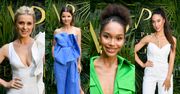 Celebrytki rozsyłają uśmiechy z tropikalnej ścianki na premierze kolekcji Violi Piekut i kosmetyków: Halina Mlynkova, Joanna Jabłczyńska, Ida Nowakowska (ZDJĘCIA)