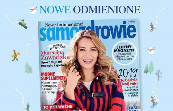 Okładka „Samego zdrowia” z Marceliną Zawadzką bez retuszu