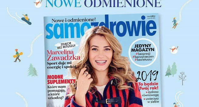 Okładka „Samego zdrowia” z Marceliną Zawadzką bez retuszu