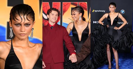 Mroczna Zendaya dokazuje z Tomem Hollandem na premierze "Spider-Mana". Ikona stylu? (ZDJĘCIA)