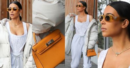 Wystylizowana Kim Kardashian z torebką za 21 tysięcy... (ZDJĘCIA)