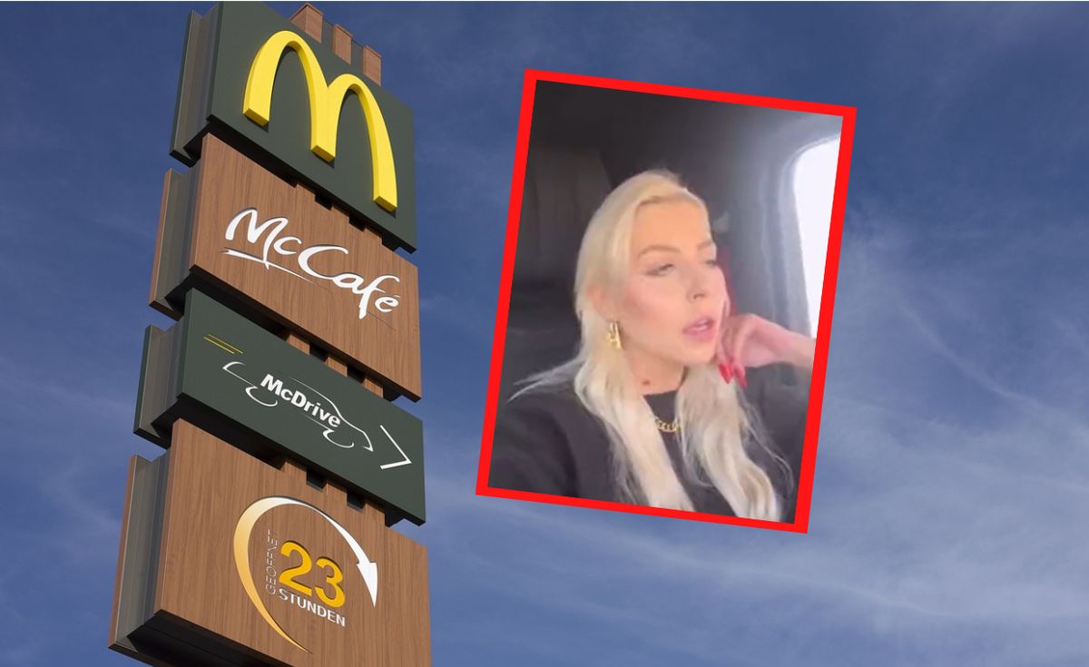 Julia von Stein nagrała, jak obraża pracownika McDonald's