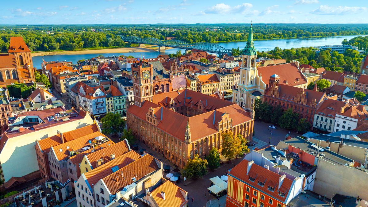 Toruń z lotu ptaka
