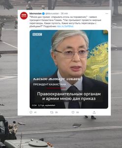 Prezydent Kazachstanu: poleciłem strzelać bez ostrzeżenia