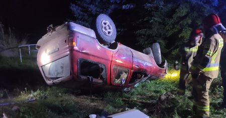 Tragiczny wypadek niedaleko Lęborka. Nie żyje kierowca