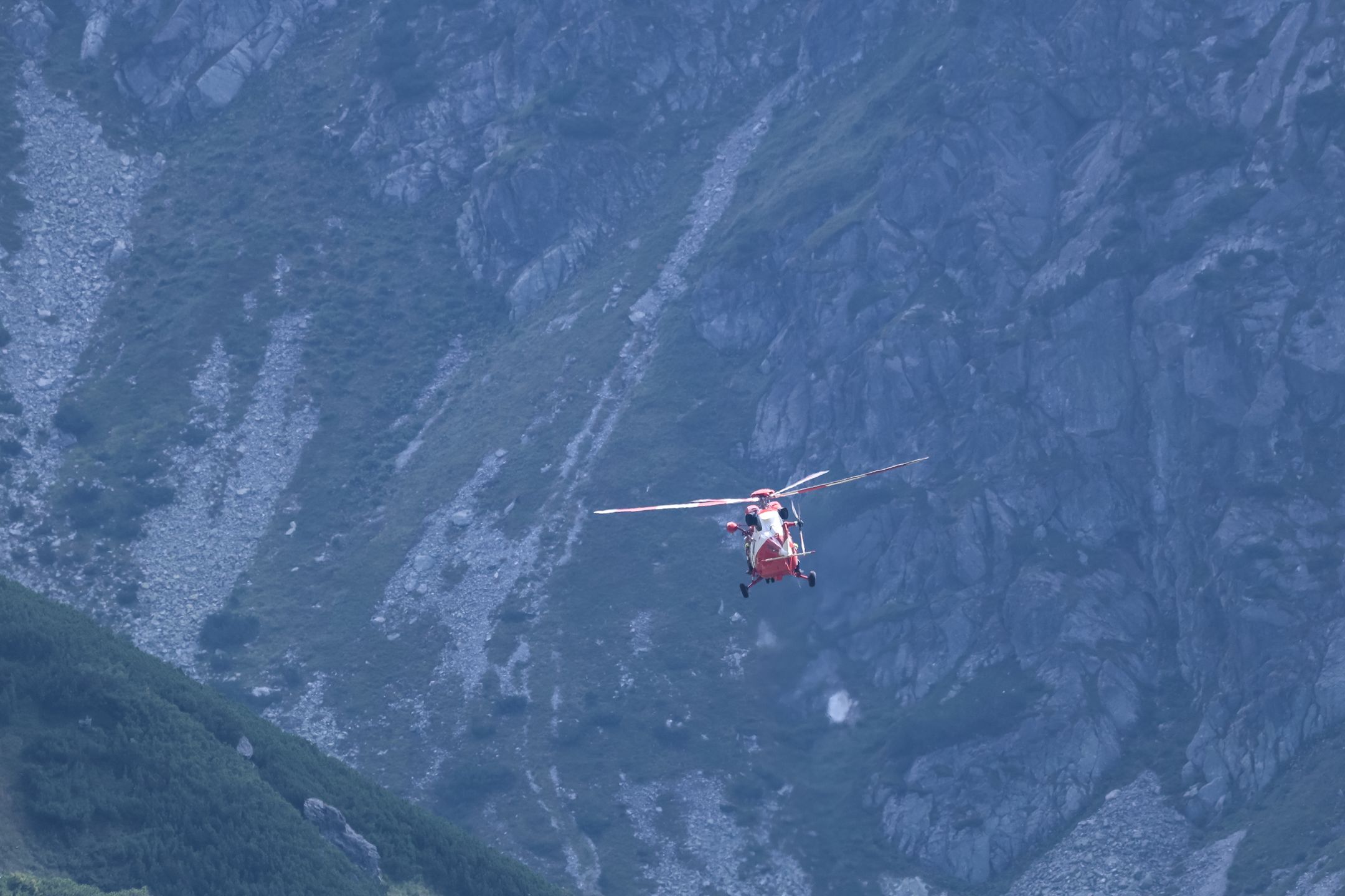 A helicopter of Tatra Volunteer Mountain Rescue Service (
ZAKOPANE, MALOPOLSKIE, POLAND - 2024/08/31: A helicopter of Tatra Volunteer Mountain Rescue Service (TOPR) flies around the summit of Kasprowy Wierch in Tatra mountains in Southern Poland on the last weekend of school holidays. Tatra National Park mountains are very overcrowded. Tourists sometimes wait in a queue to reach a summit. (Photo by Dominika Zarzycka/SOPA Images/LightRocket via Getty Images)
SOPA Images
tatra national park mountains, last weekend, tourists destination, school holidays, summit, topr, tatra volunteer mountain rescue service, leisure, summit of kasprowy wierch