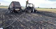 Łaźniki: Pożar prasy i ciągnika. Spłonęły maszyny i zboże