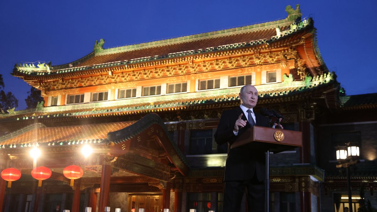 BEIJING, CHINA - OCTOBER 18: Russian President Vladimir Putin speaks during his press conference at the Third Belt and Road Forum on October 18, 2023, in Beijing, China. President of Russia Putin and other leaders gathered at the Belt and Road forum, hosted by Chinese Government. (Photo by Contributor/Getty Images)