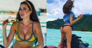 Celia Jaunat ŚCISKA PIERSI w skąpym bikini. "Życie na Bora Bora" (FOTO)